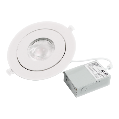 6‘‘  3CCT LED Recessed Gimbal Panel Lights with Junction Box,12W 1500LM,Dimmable IC Rated Ceiling Lighting ETL Energy Star listed.