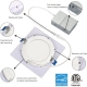 4‘‘6‘‘ Square Anti Glare Color Selectable 5CCT 2700K/3000K/3500K/4000k/5000k   Dimmable Recessed LED Downlight with Junction Box 120V ETL Listed IC Rated 